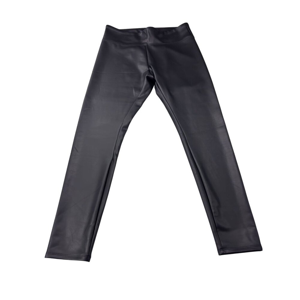 Black Faux Leather Leggings Size L By Express